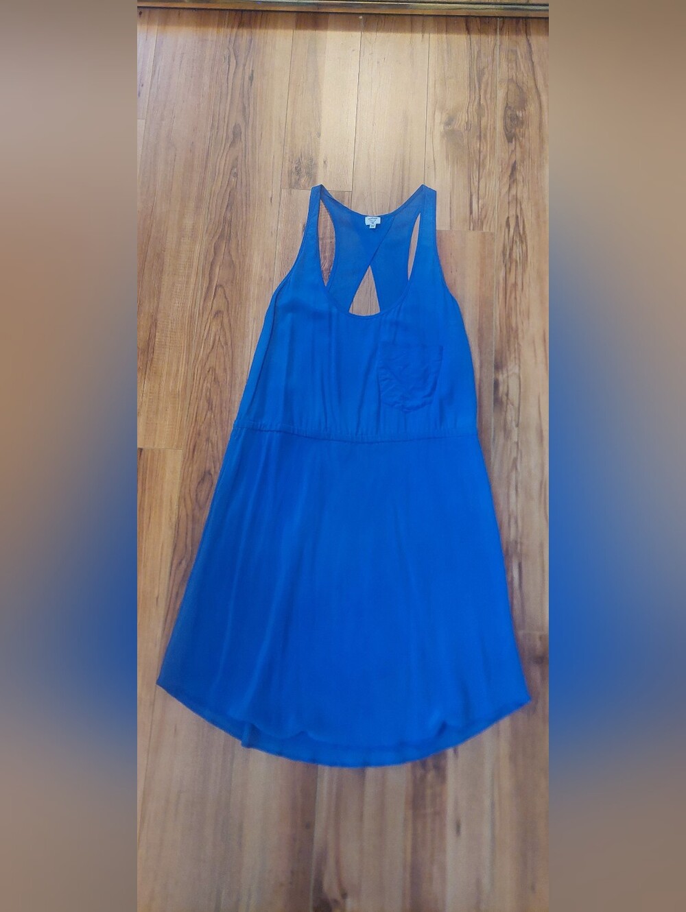 Wilfred Blue Racerback 100% Silk Dress